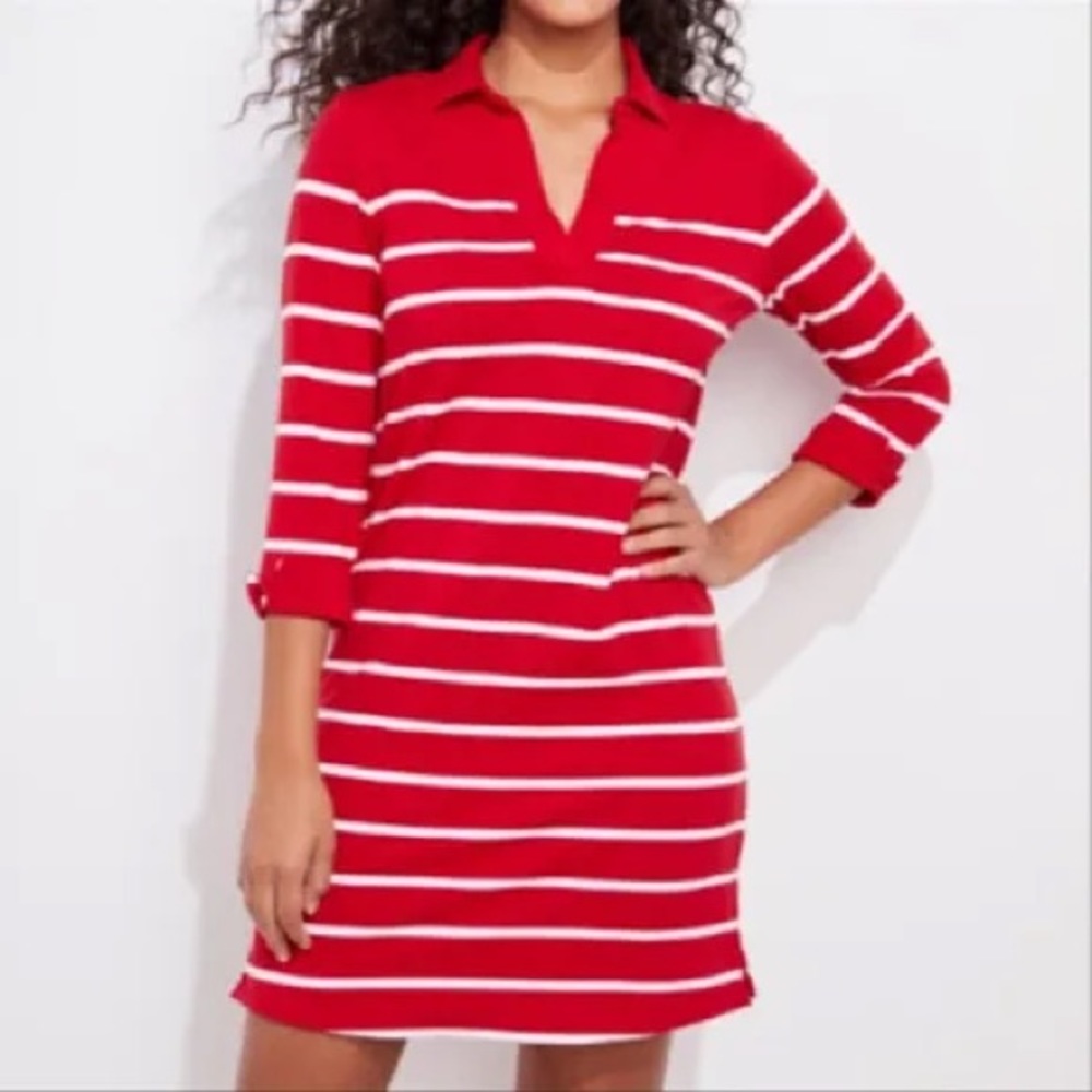 Vineyard Vines XL v neck striped dress